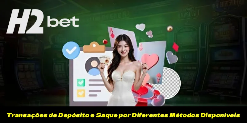 Transações de Depósito e Saque por Diferentes Métodos Disponíveis
